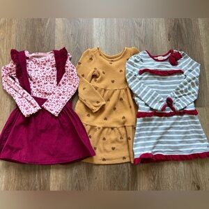 Girls Long Sleeve Dress Bundle 3T